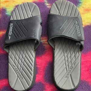 Speedo Charcoal and Slate Slide Sandals